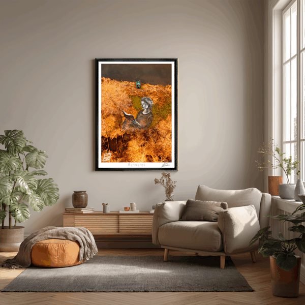 Œuvre "Murmures" de FOSR – création contemporaine de land art, personnage en lecture.