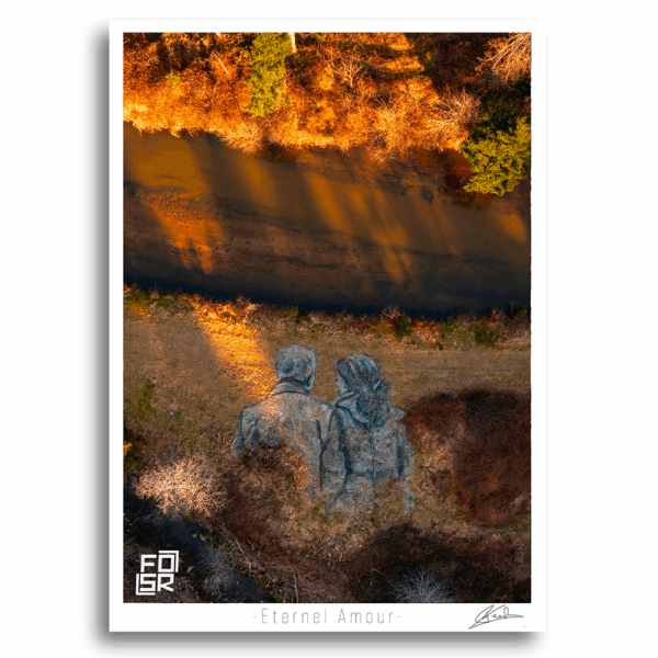 Œuvre "Éternel Amour" de FOSR – création contemporaine de land art, vue artistique.