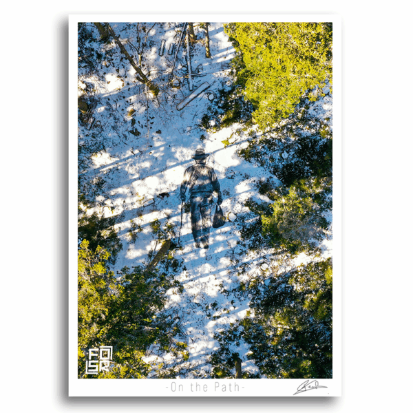 Œuvre "On the Path" de FOSR – création contemporaine de land art, vue artistique aérienne.